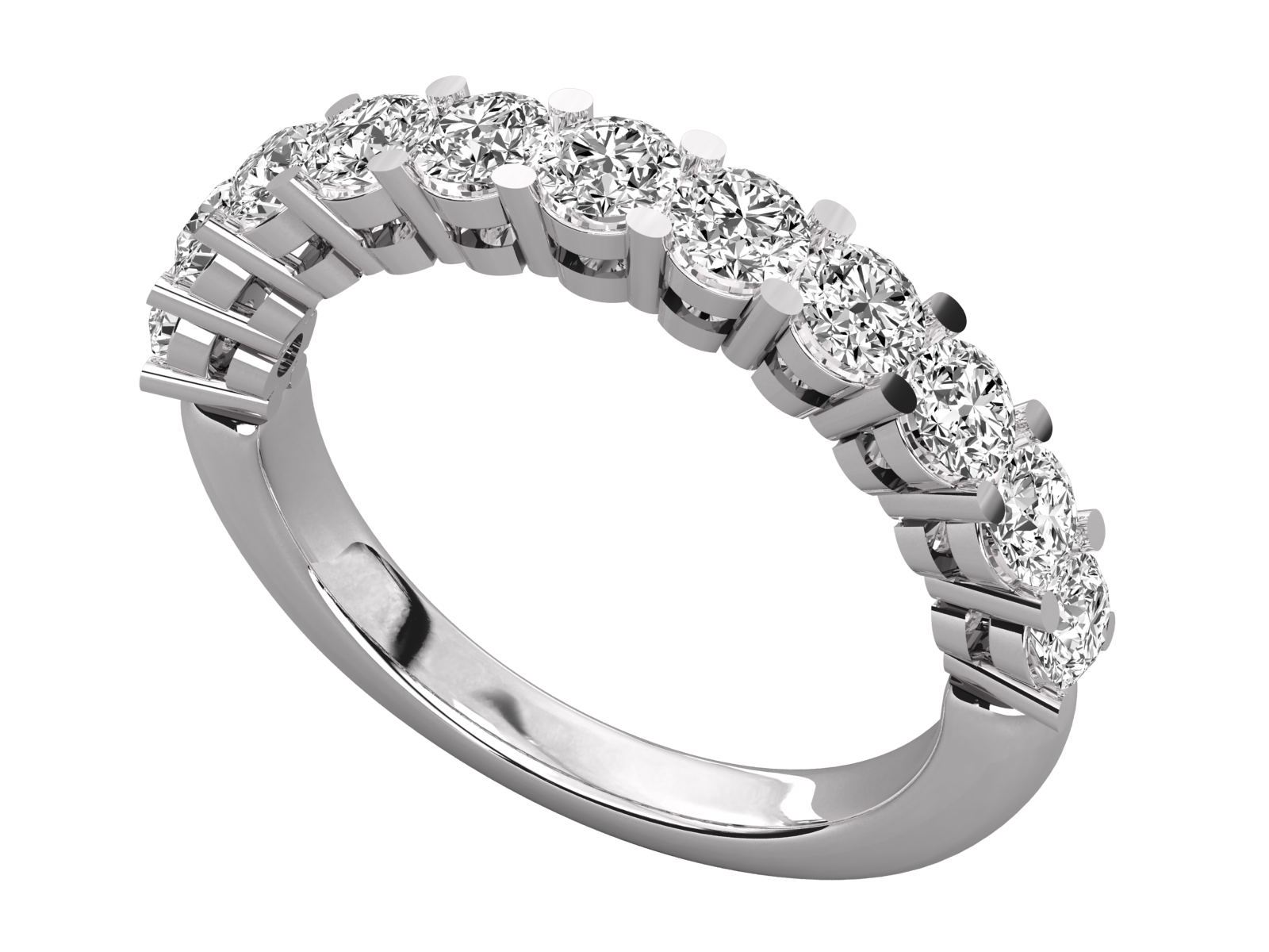 10K GOLD  LAB GROWN DIAMOND LADIES BAND RING.