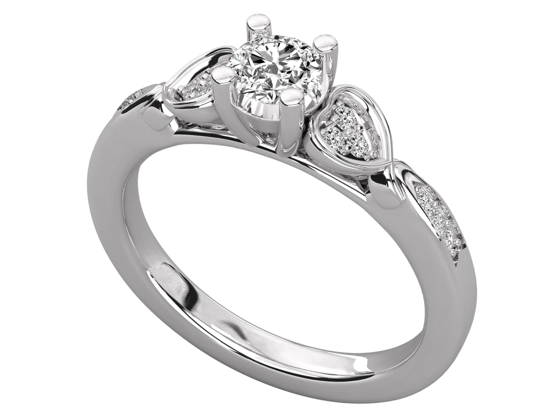 10K GOLD SOLITAIRE  LAB GROWN DIAMOND LADIES  RING.