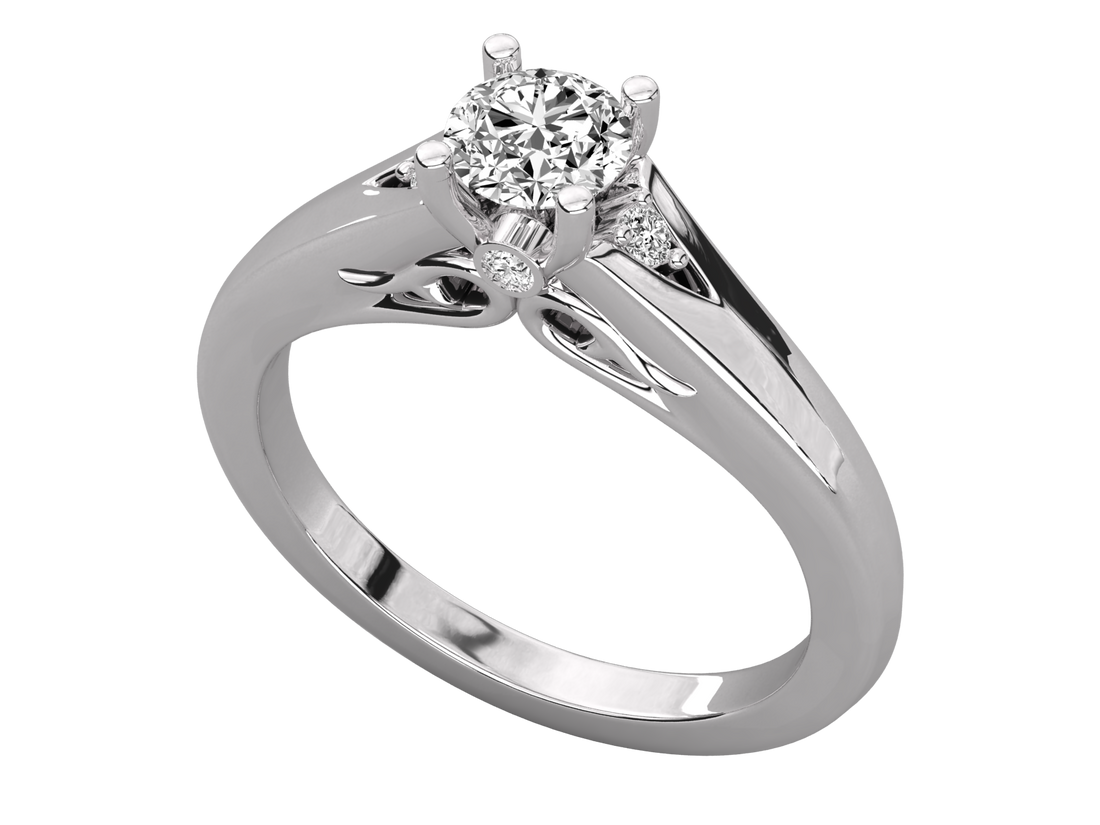 10K GOLD SOLITAIRE  LAB GROWN DIAMOND LADIES  RING.
