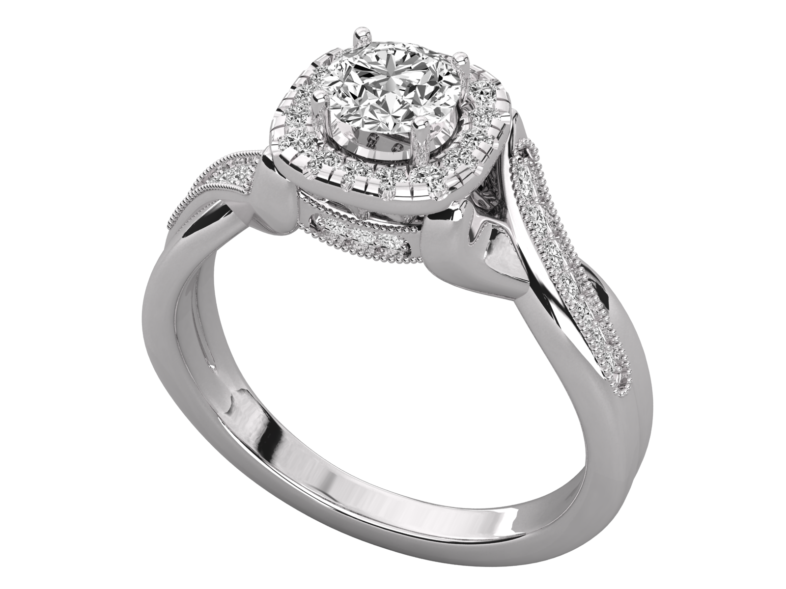10K GOLD SOLITAIRE LAB GROWN DIAMOND LADIES  RING.