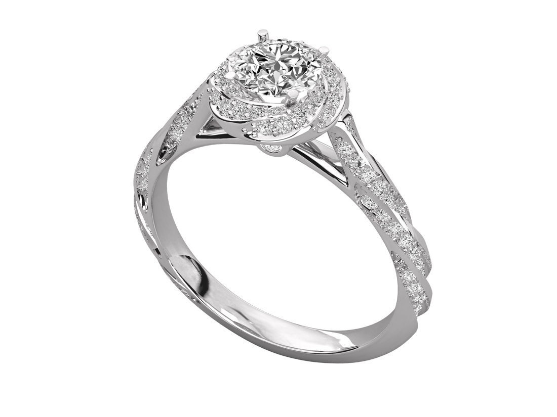 10k GOLD SOLITAIRE  LAB GROWN DIAMOND RING.