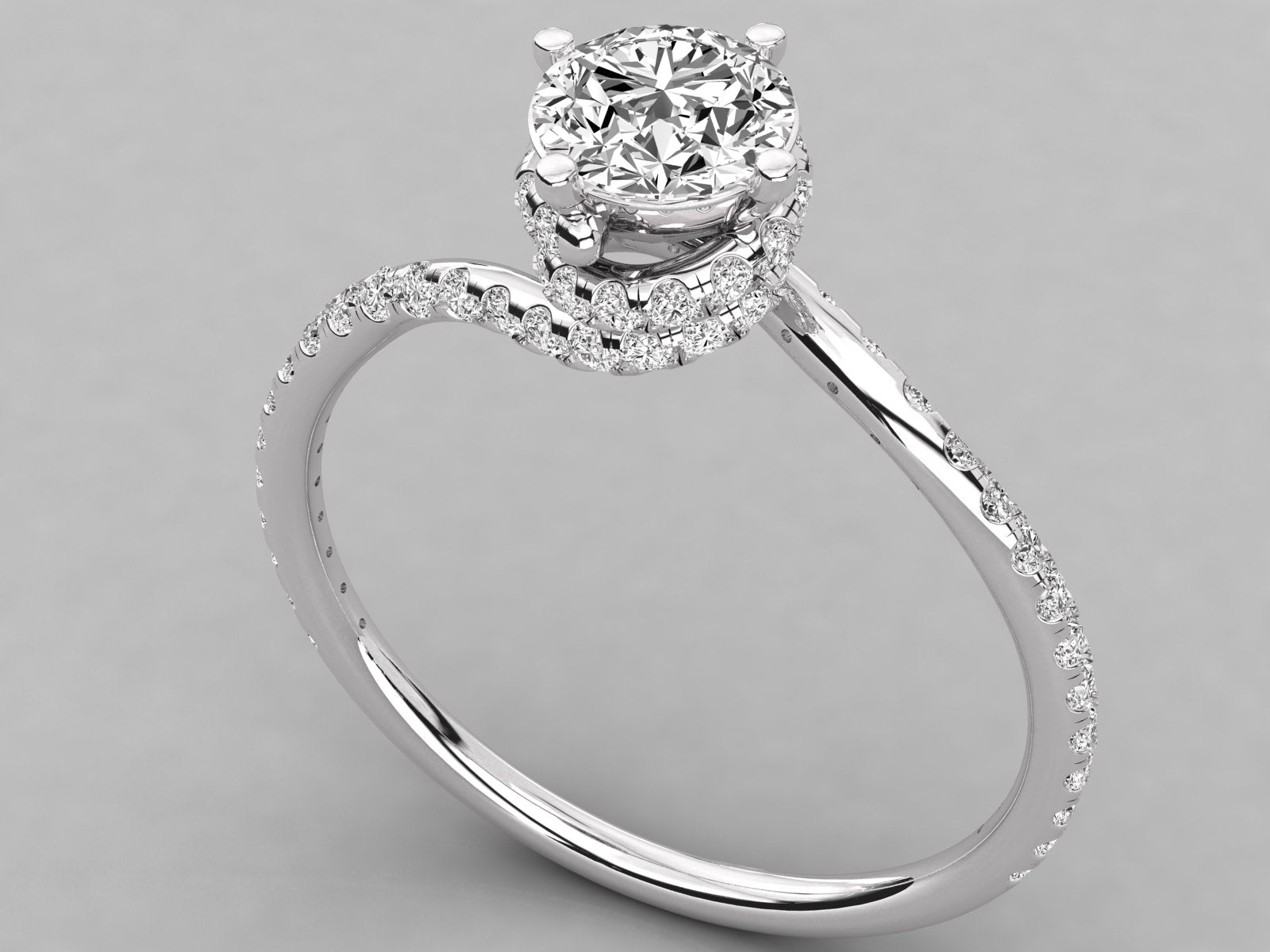 10K GOLD SOLITAIRE LAB GROWN DIAMOND LADIES  RING.