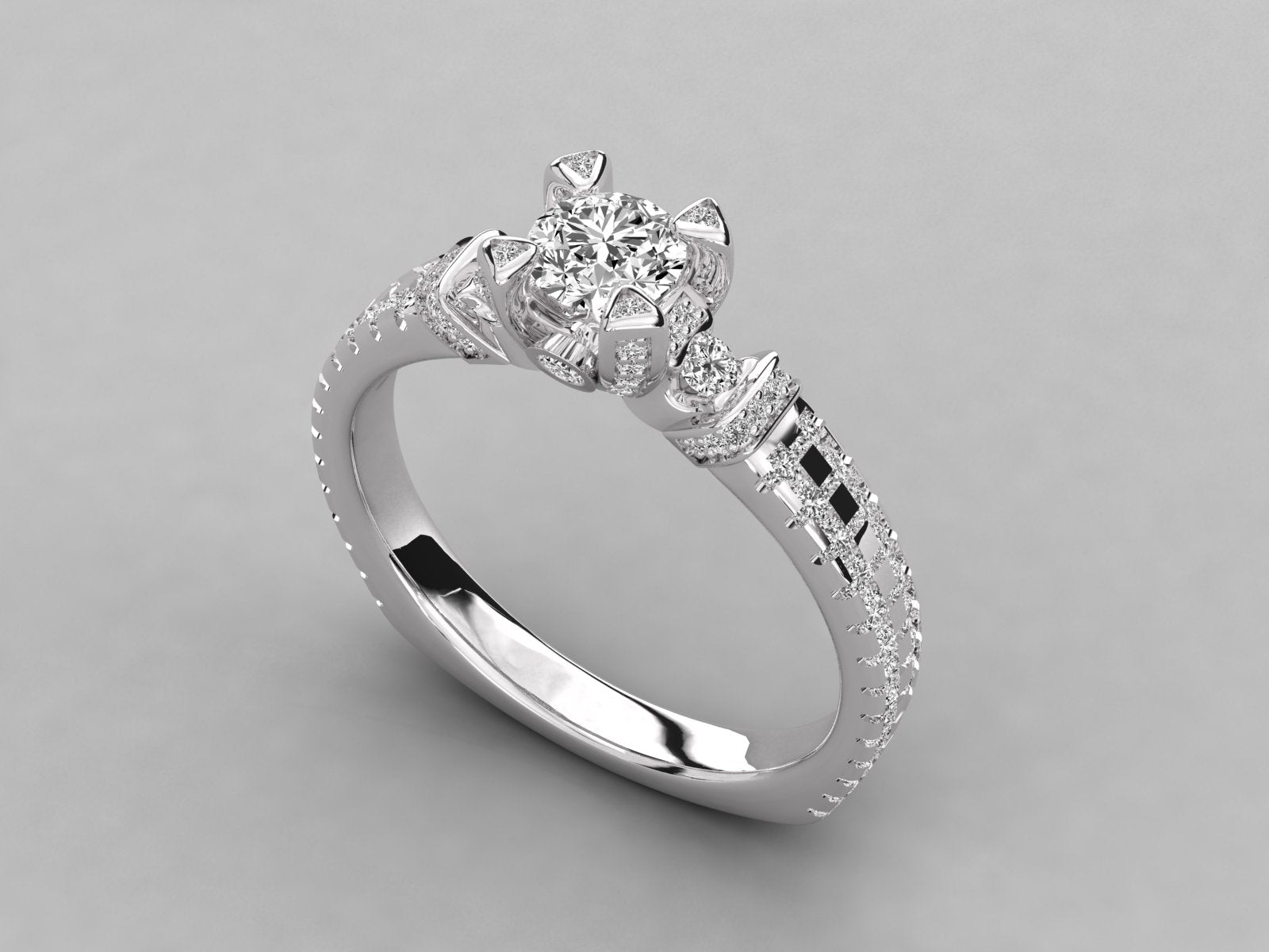 10K GOLD SOLITAIRE  LAB GROWN DIAMOND LADIES  RING.