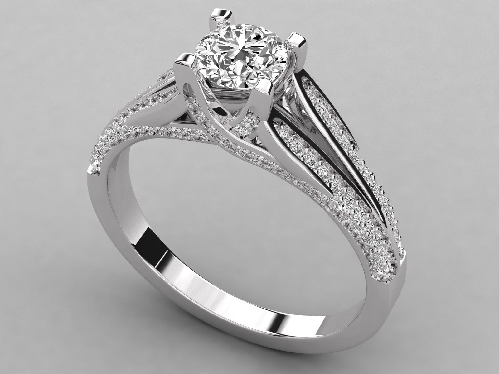 10K GOLD SOLITAIRE  LAB GROWN DIAMOND  BRILLIANT RING.