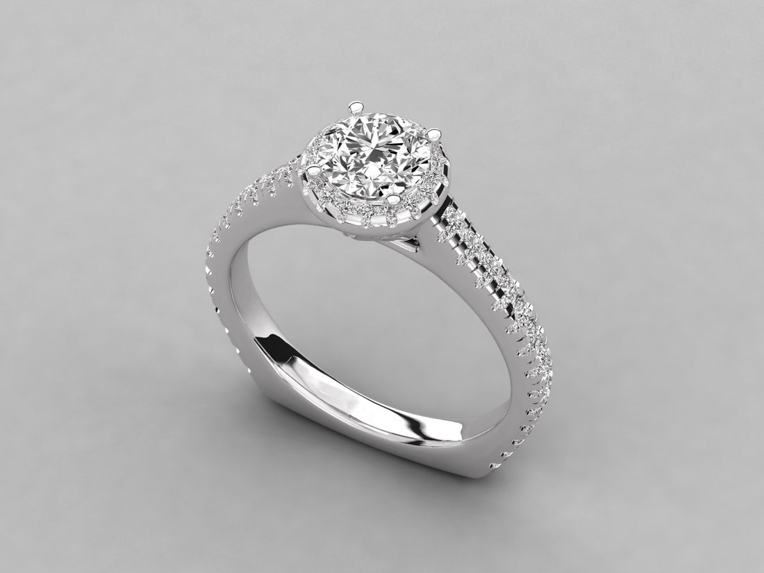 14K GOLD SOLITAIRE  DIAMOND LADIES BRILLIANT RING.