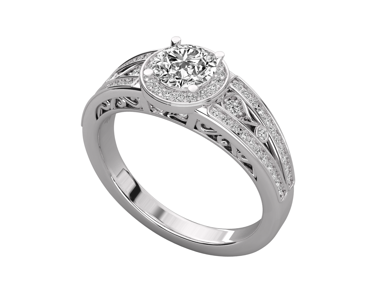 DIAMOND RING 18K GOLD SOLITAIRE  DIAMOND LADIES  RING.