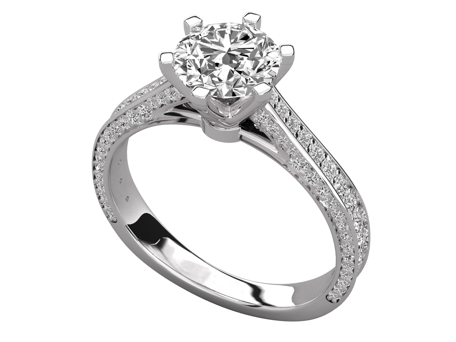 9K GOLD SOLITAIRE ROUND CUT LAB GROWN DIAMOND LADIES BRILLIANT RING.