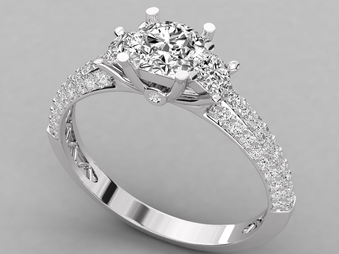 10K GOLD SOLITAIRE  LAB GROWN DIAMOND LADIES  RING.