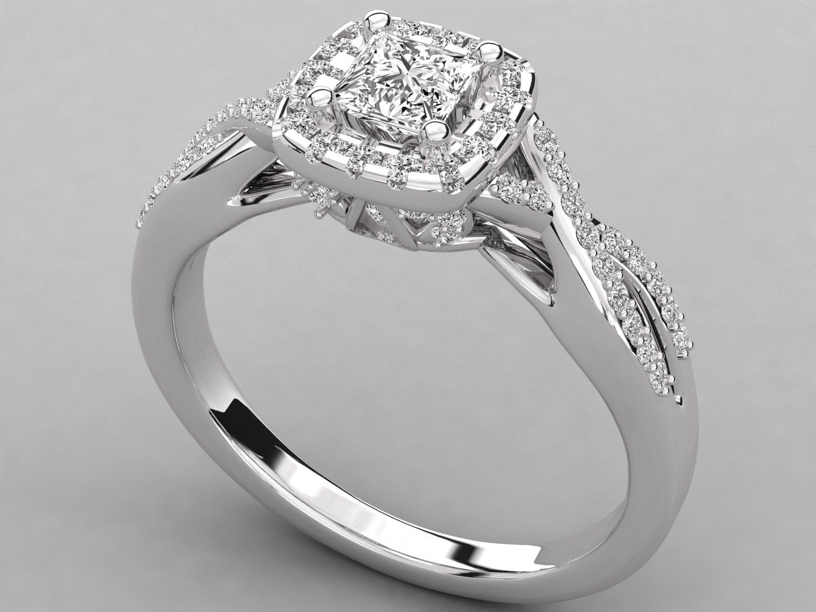 10K GOLD SOLITAIRE  LAB GROWN DIAMOND LADIES BRILLIANT RING.