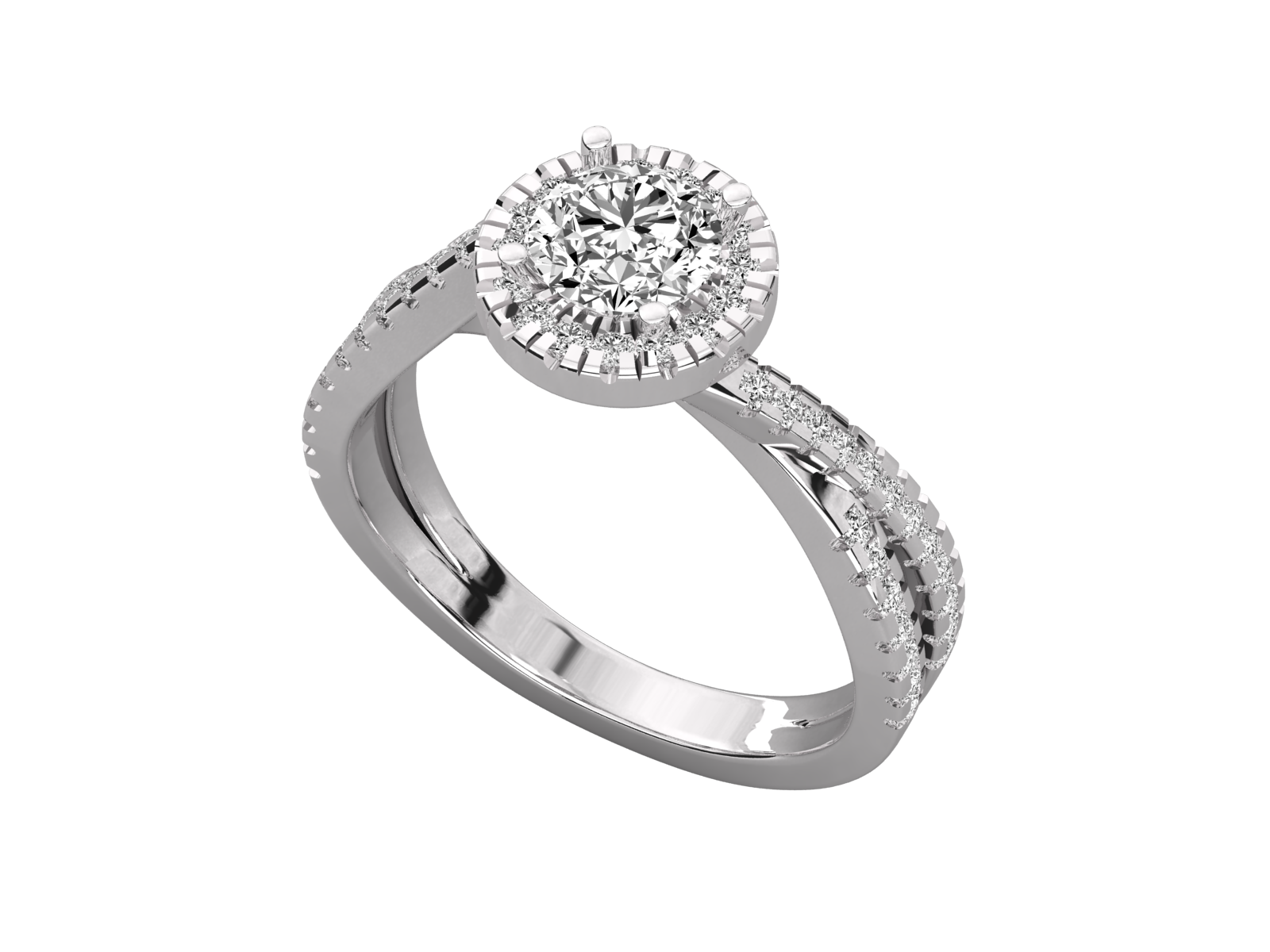 9K GOLD SOLITAIRE ROUND CUT LAB GROWN DIAMOND LADIES BRILLIANT RING.
