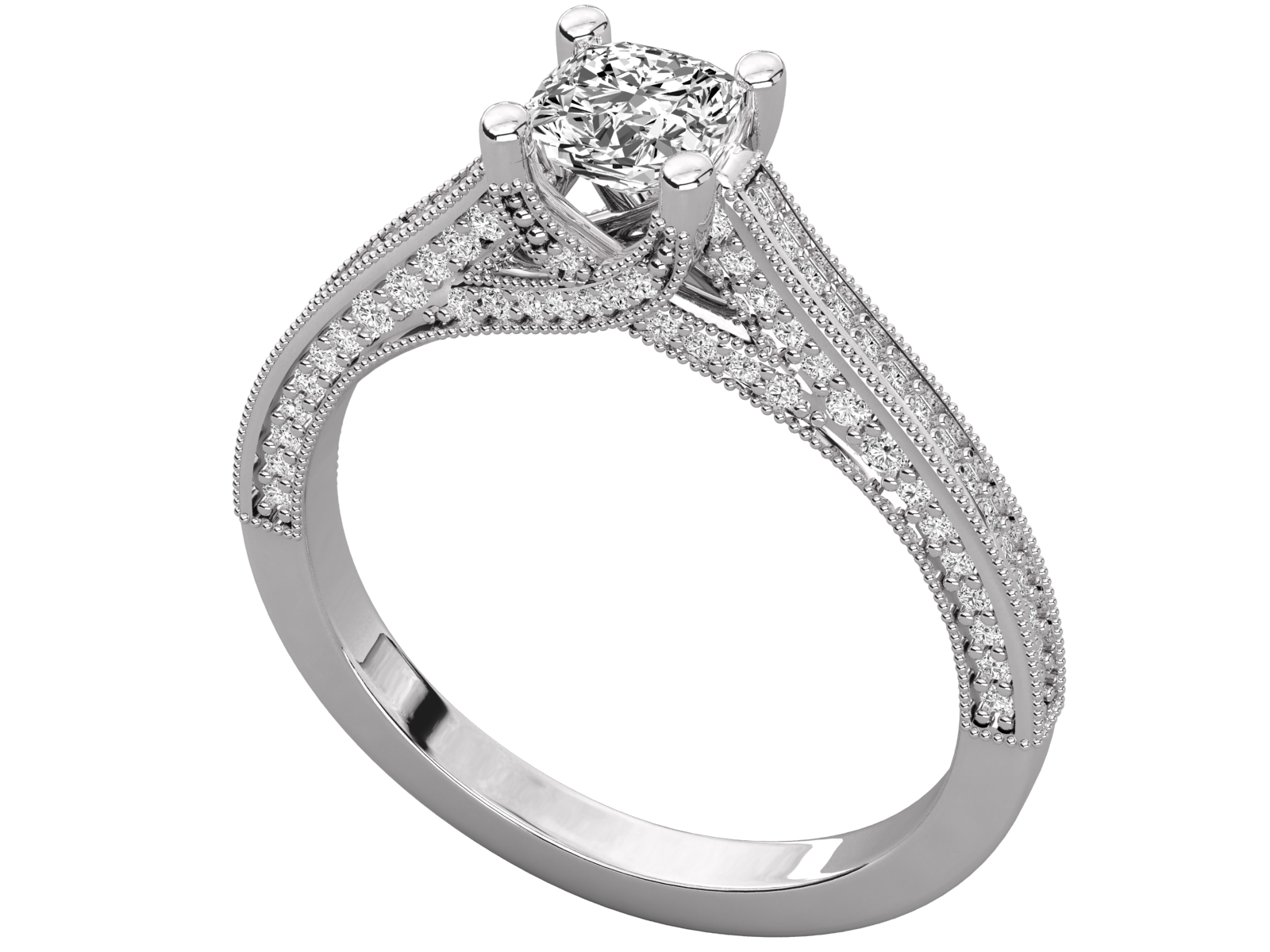 10K GOLD SOLITAIRE LAB GROWN DIAMOND LADIES  RING.