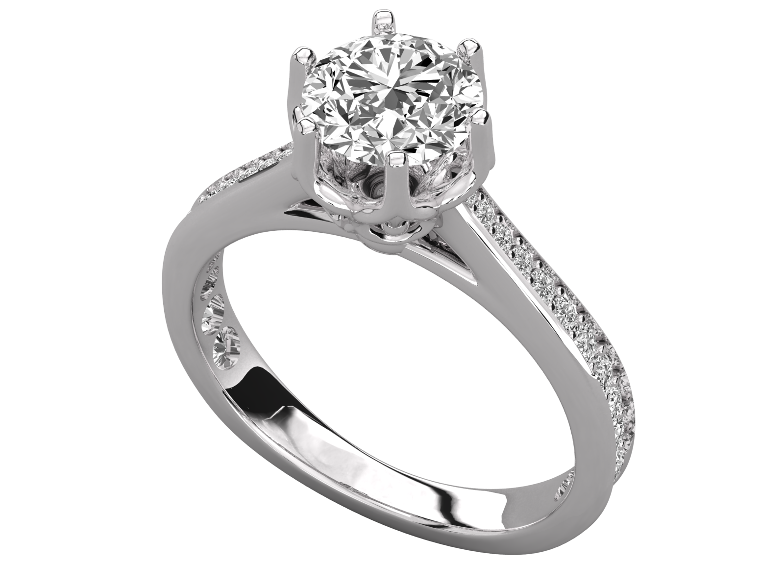 10K GOLD SOLITAIRE LAB GROWN DIAMOND LADIES  RING.