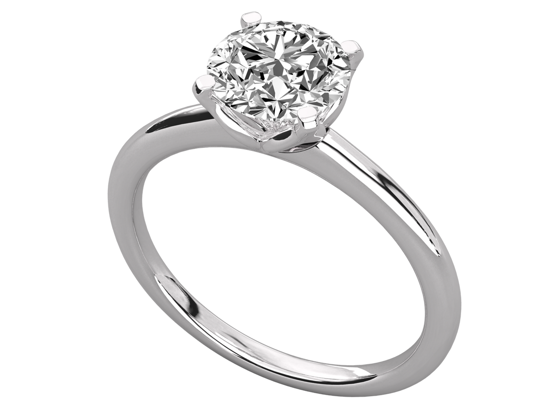 10K GOLD SOLITAIRE  LAB GROWN DIAMOND LADIES  RING.