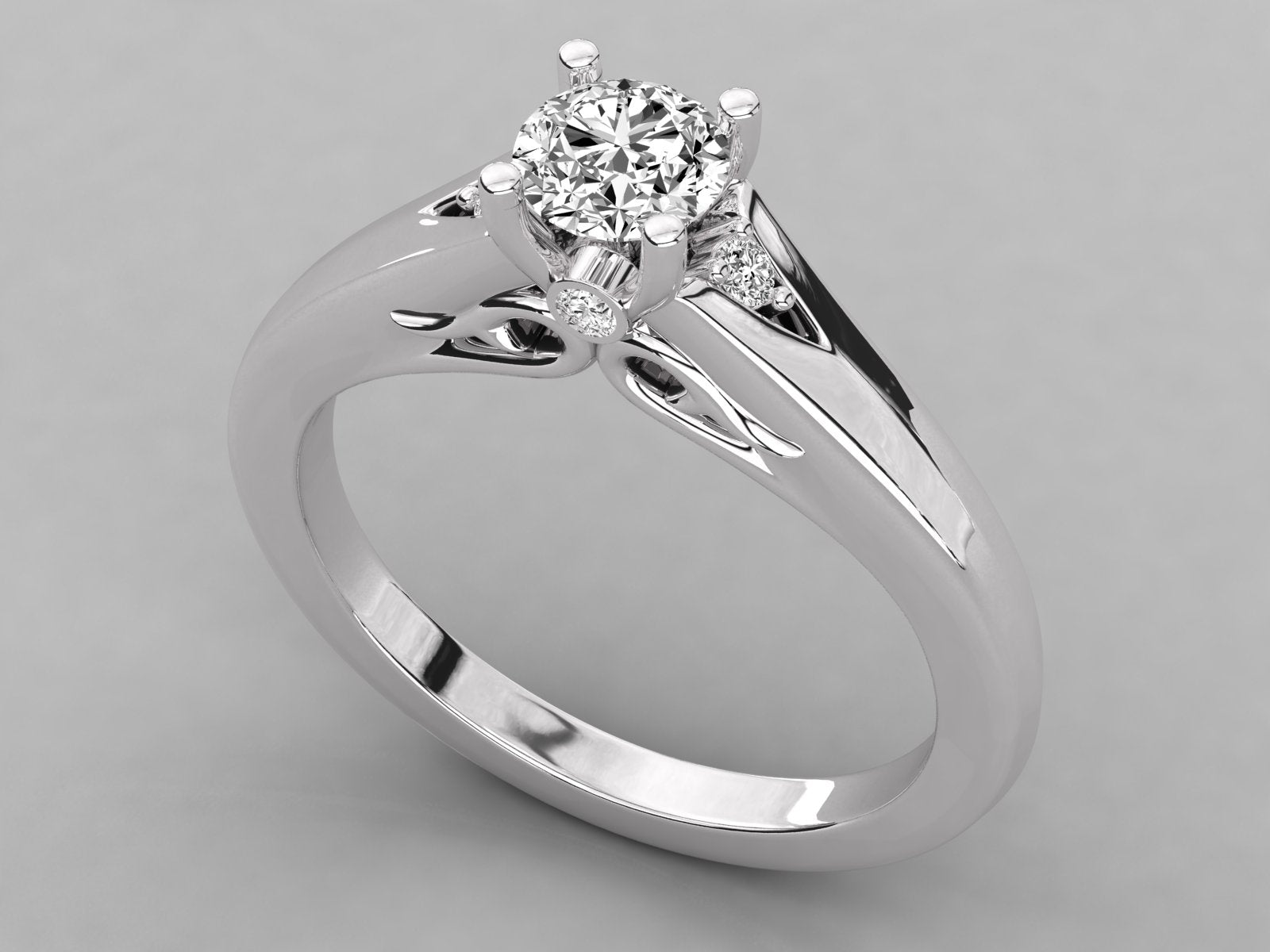 10K GOLD SOLITAIRE  LAB GROWN DIAMOND LADIES  RING.