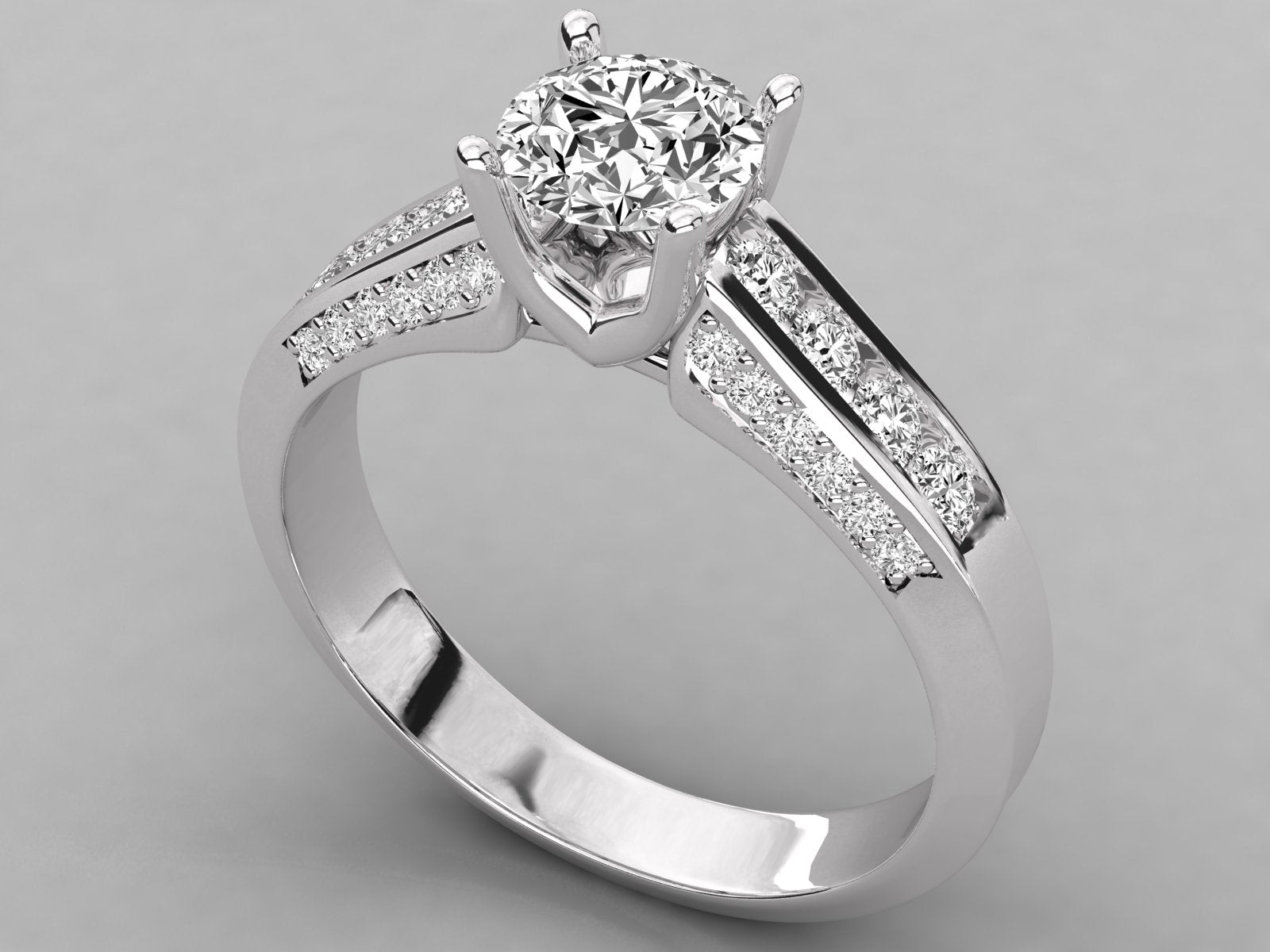 10K GOLD SOLITAIRE  LAB GROWN DIAMOND LADIES  RING.