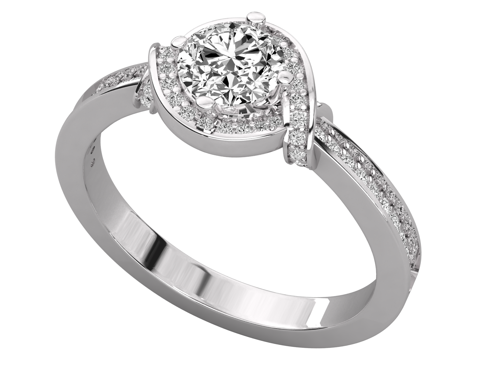 10K GOLD SOLITAIRE DIAMOND RING.