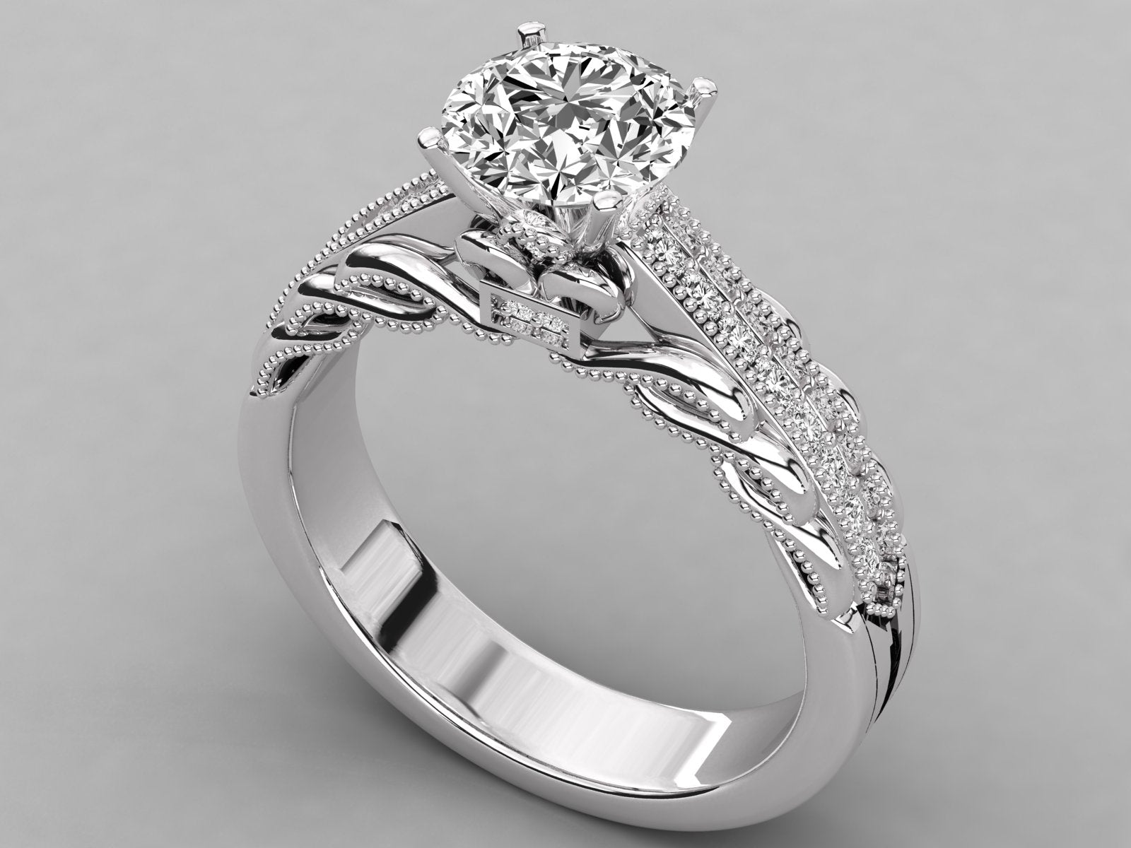 10K GOLD SOLITAIRE  LAB GROWN DIAMOND LADIES  RING.