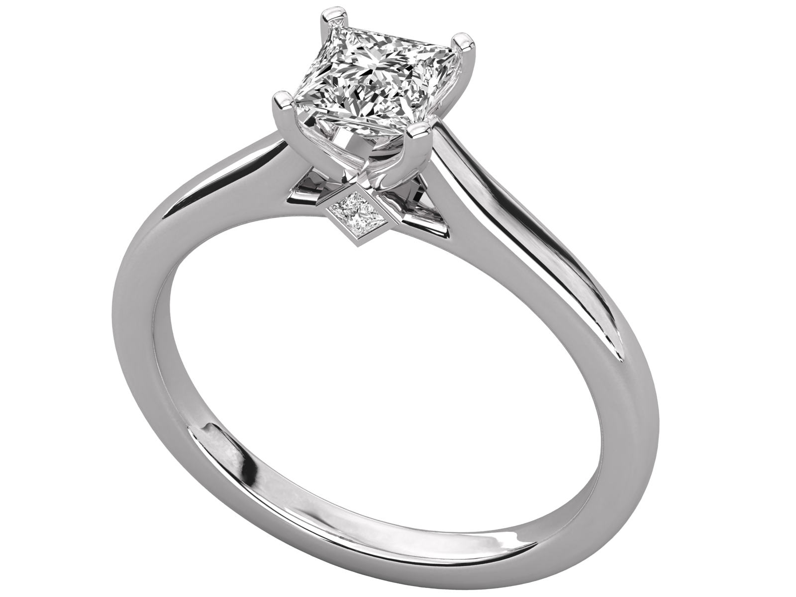 10K GOLD SOLITAIRE  LAB GROWN DIAMOND LADIES  RING.