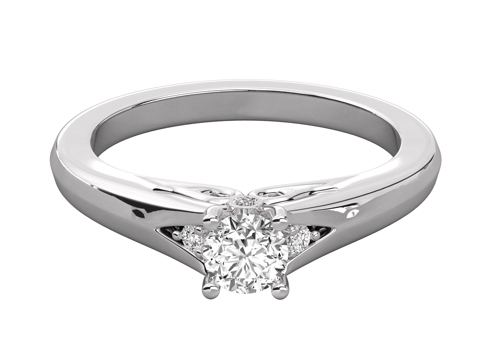 10K GOLD SOLITAIRE  LAB GROWN DIAMOND LADIES  RING.