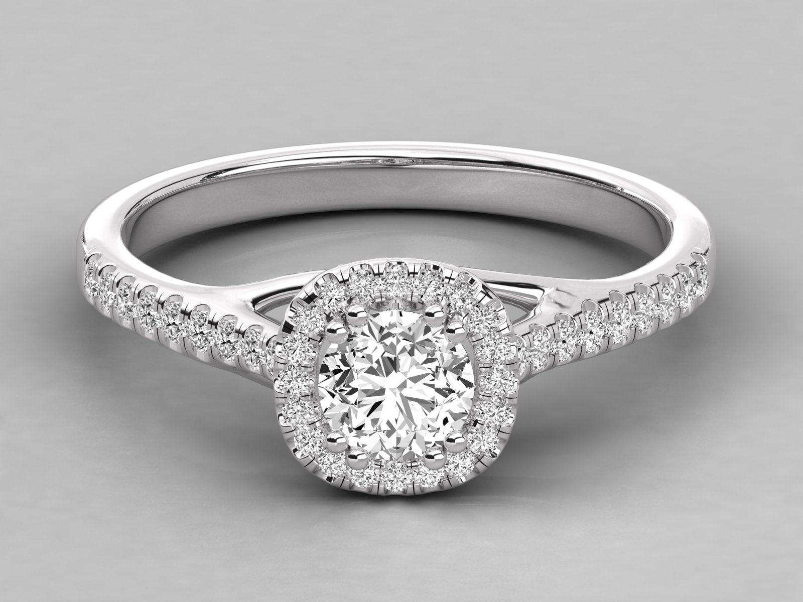 10K GOLD LAB GROWN DIAMOND RING.