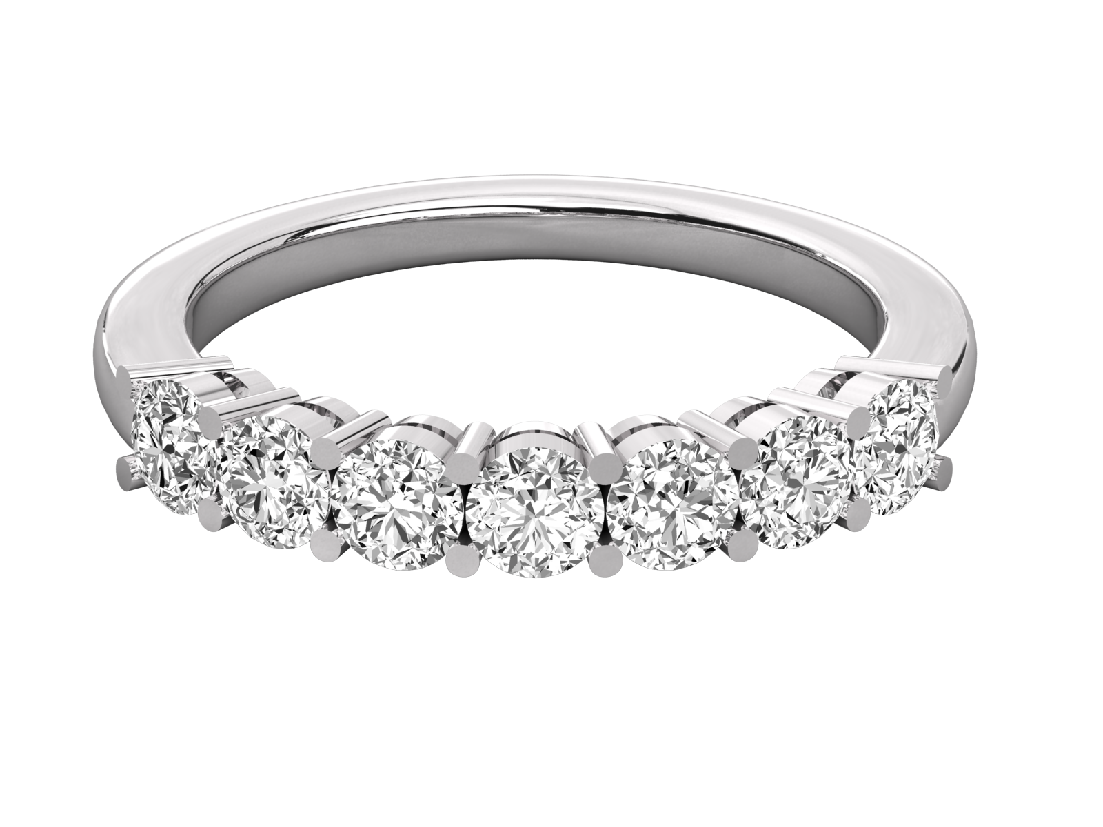 10K GOLD  LAB GROWN DIAMOND LADIES BAND RING.