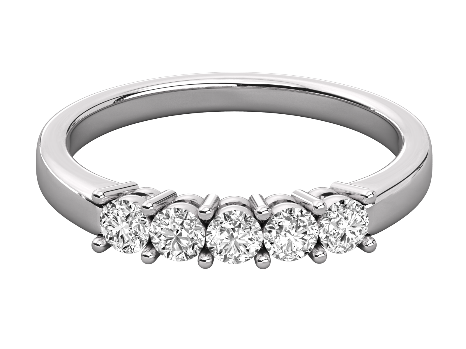 10K  LAB GROWN DIAMOND LADIES BRILLIANT BAND RING.