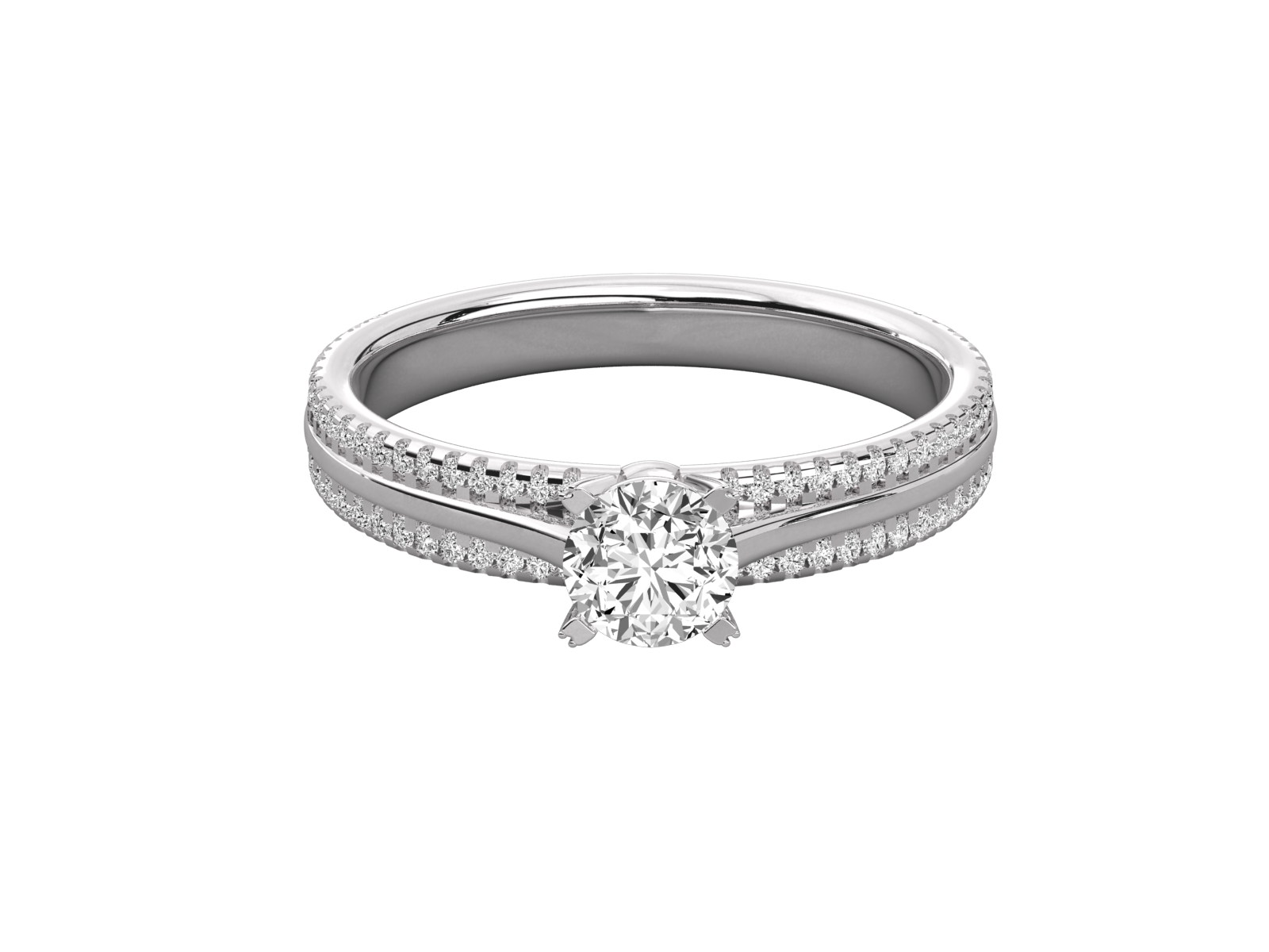 9K GOLD SOLITAIRE LAB GROWN DIAMOND LADIES  RING.