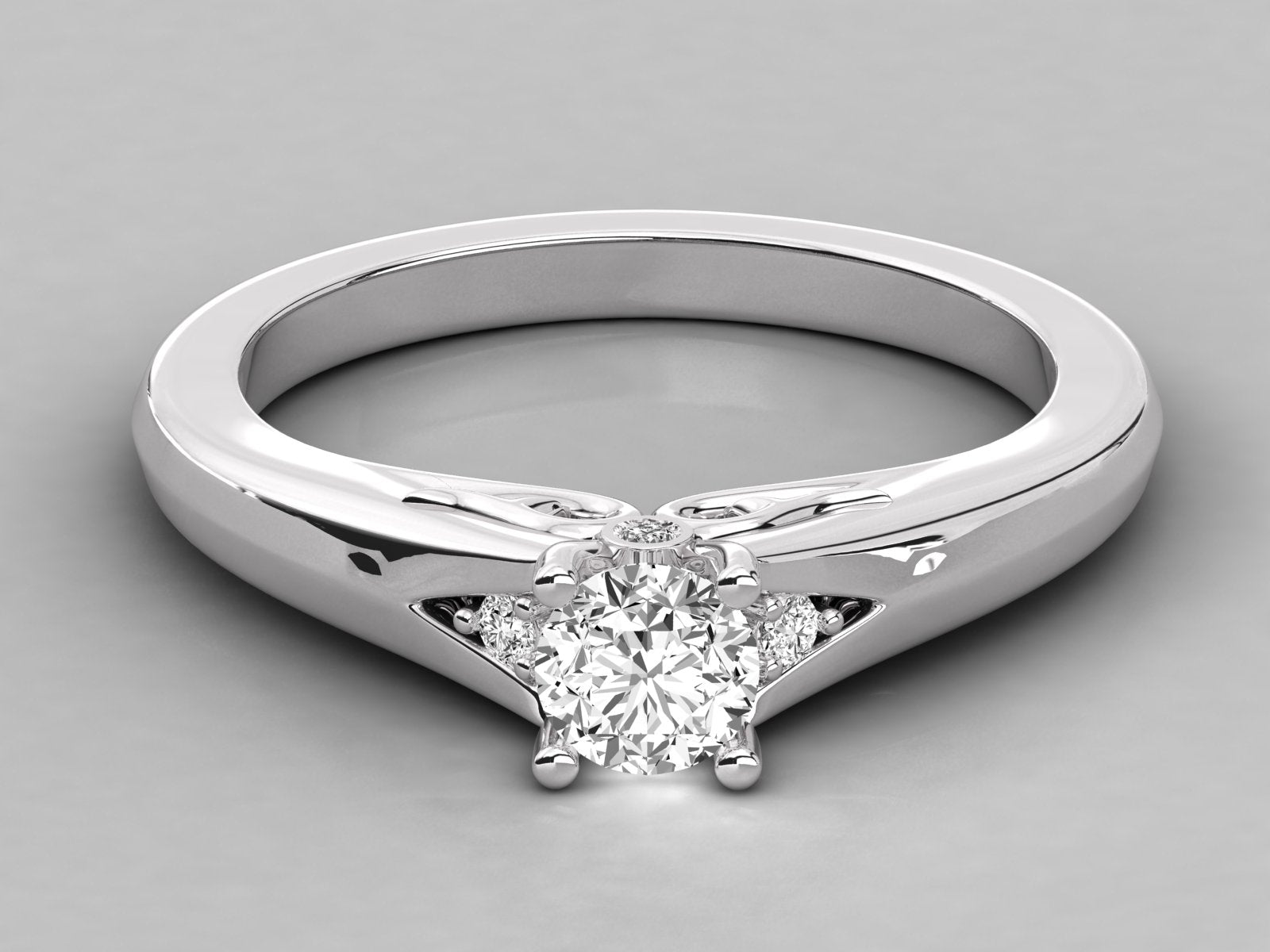10K GOLD SOLITAIRE  LAB GROWN DIAMOND LADIES  RING.