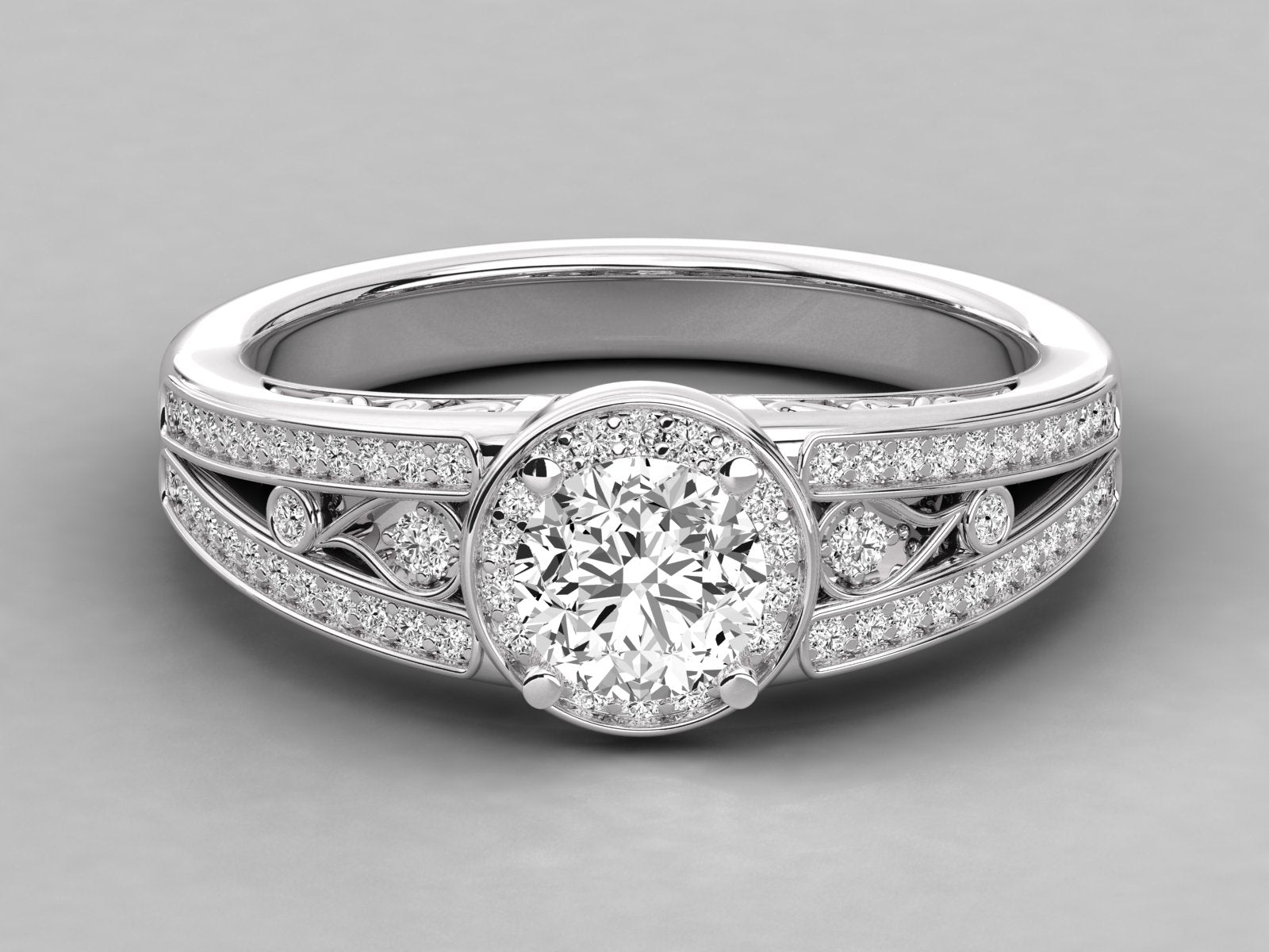 DIAMOND RING 18K GOLD SOLITAIRE  DIAMOND LADIES  RING.