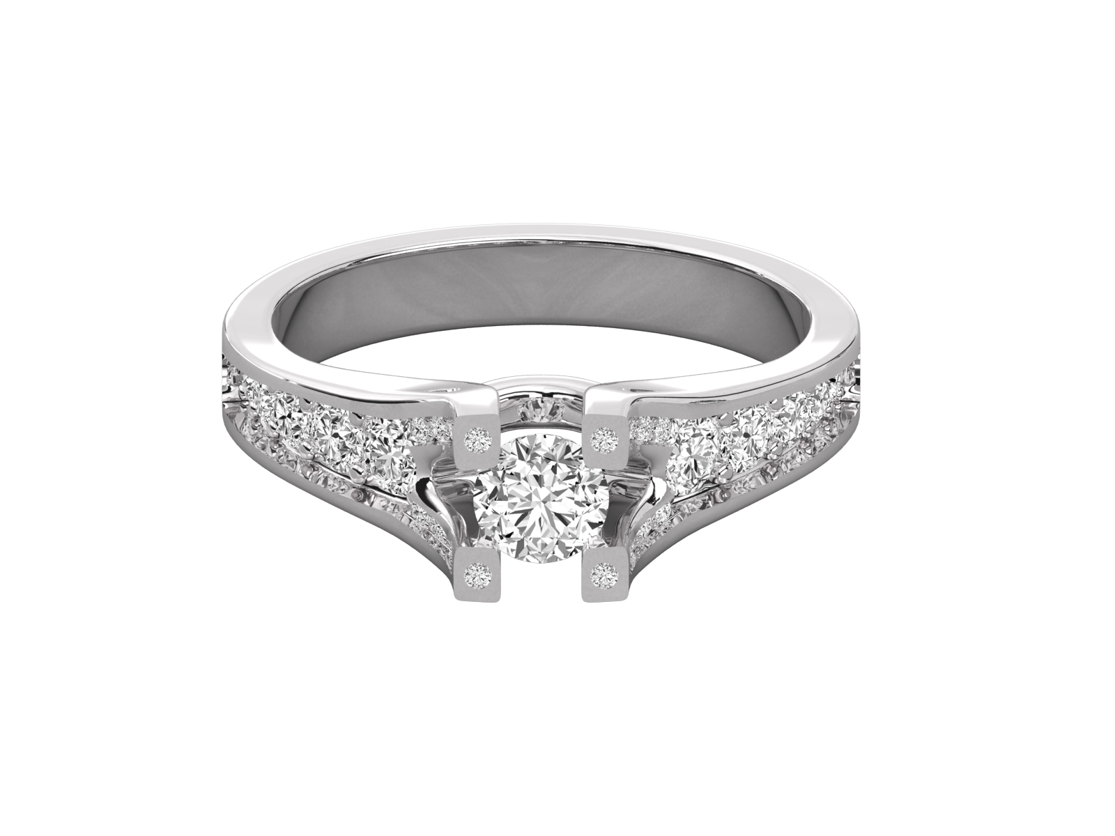 10K GOLD SOLITAIRE  LAB GROWN DIAMOND LADIES  RING.