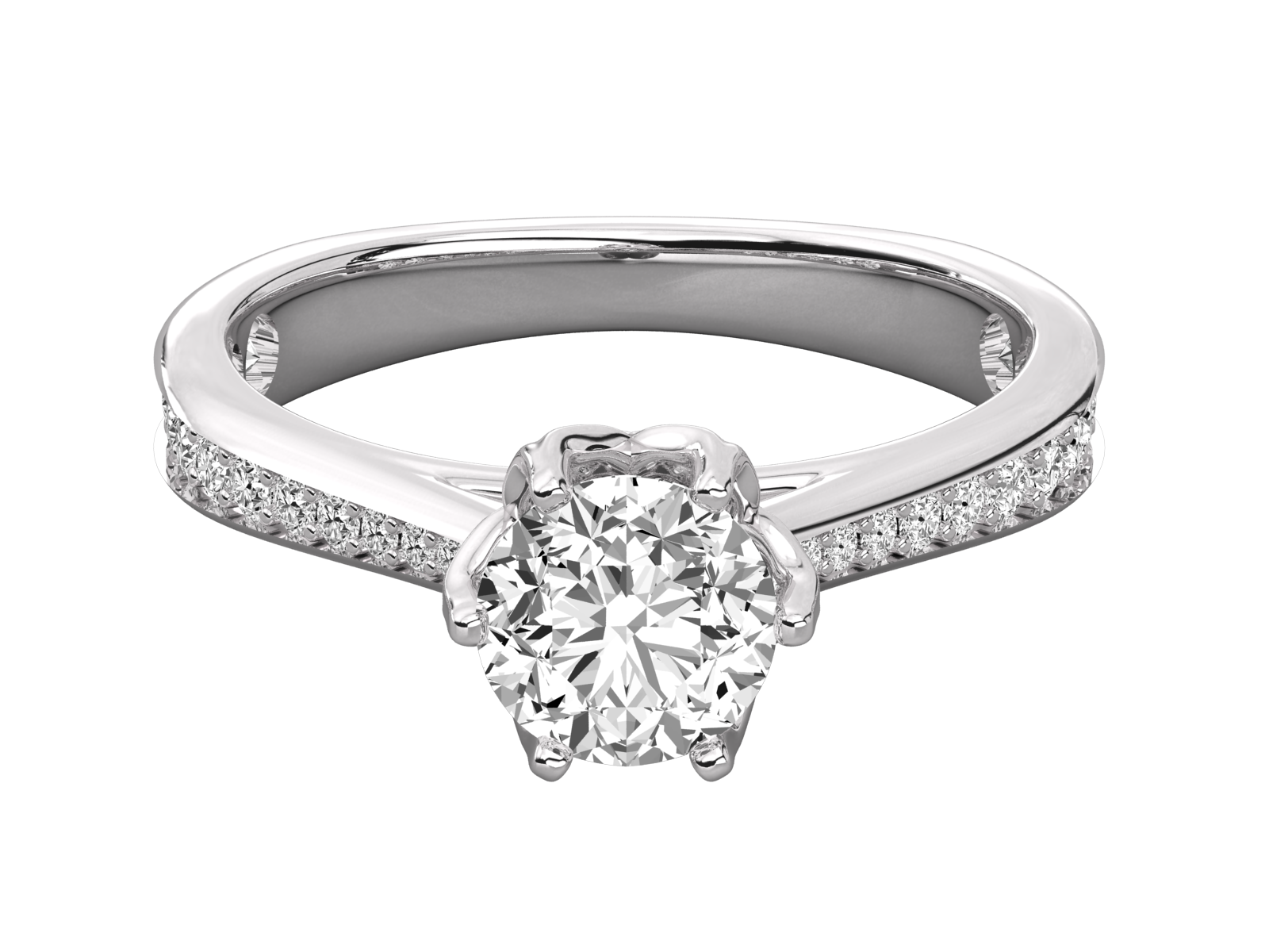 10K GOLD SOLITAIRE LAB GROWN DIAMOND LADIES  RING.