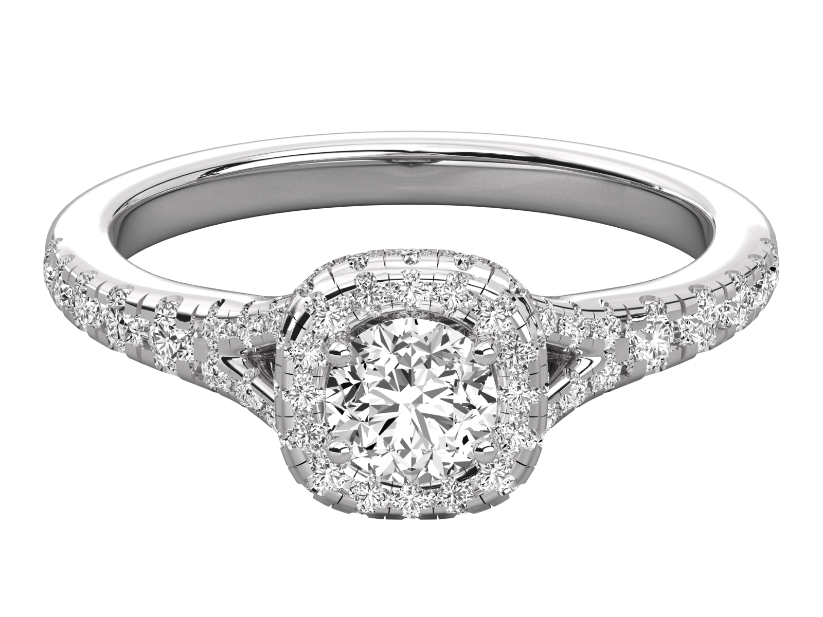 9K GOLD SOLITAIRE ROUND DIAMOND LADIES BRILLIANT RING.