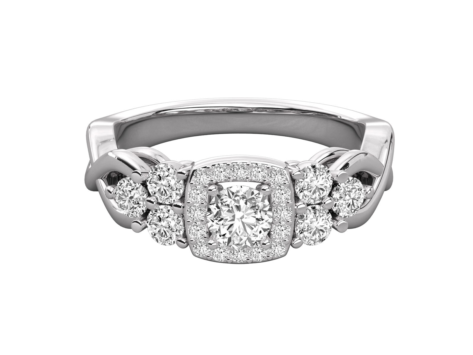 9K GOLD SOLITAIRE ROUND DIAMOND LADIES RING.