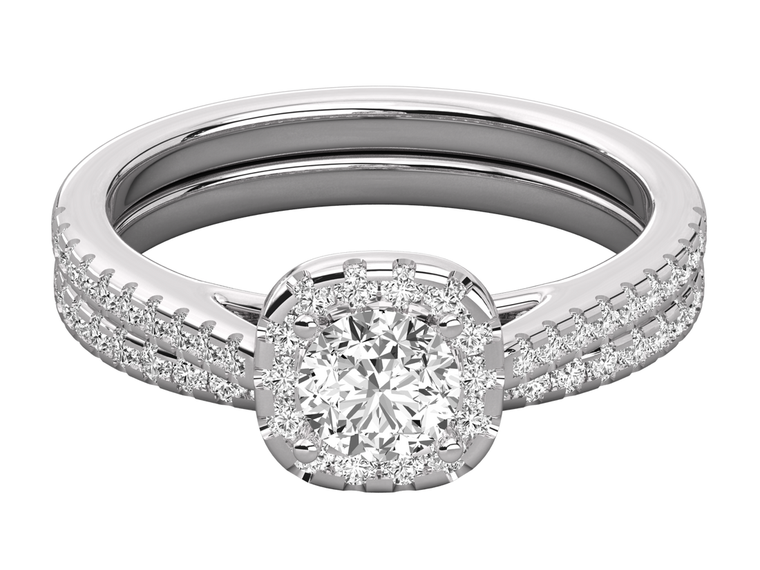 10K GOLD SOLITAIRE  LAB GROWN DIAMOND LADIES RING.