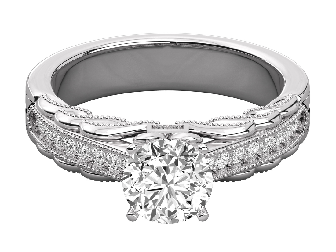 10K GOLD SOLITAIRE  LAB GROWN DIAMOND LADIES  RING.