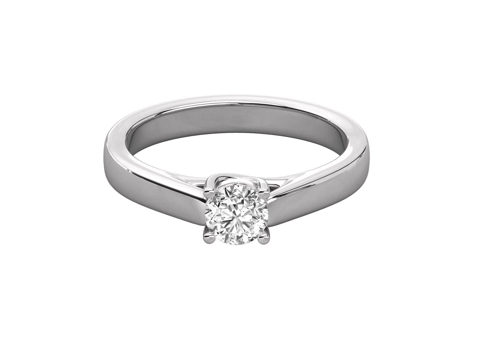 10K GOLD SOLITAIRE DIAMOND  BRILLIANT RING.