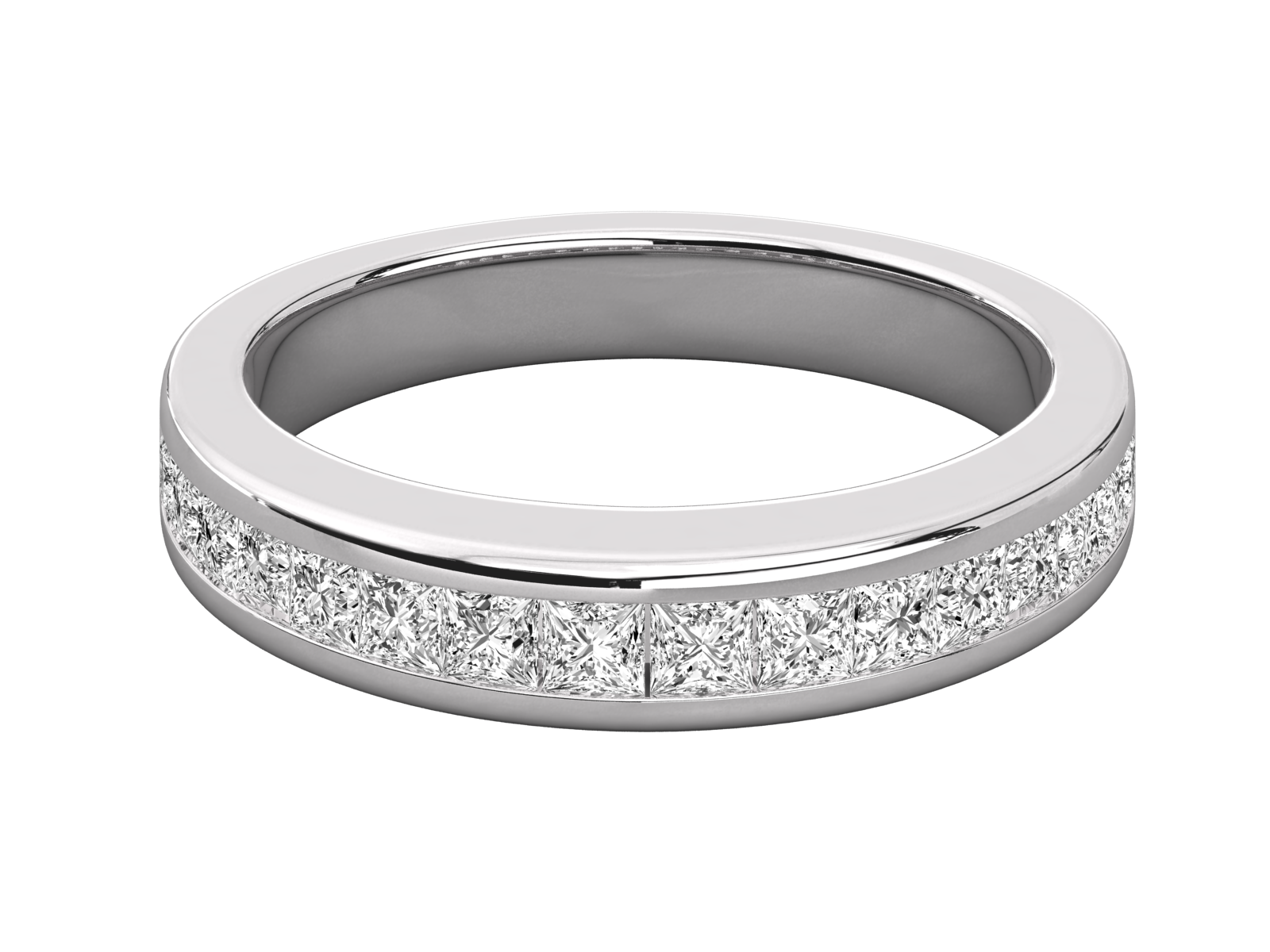 10K GOLD  LAB GROWN DIAMOND LADIES BAND RING.