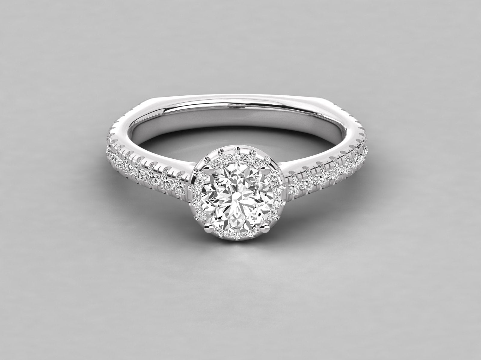 14K GOLD SOLITAIRE  DIAMOND LADIES BRILLIANT RING.