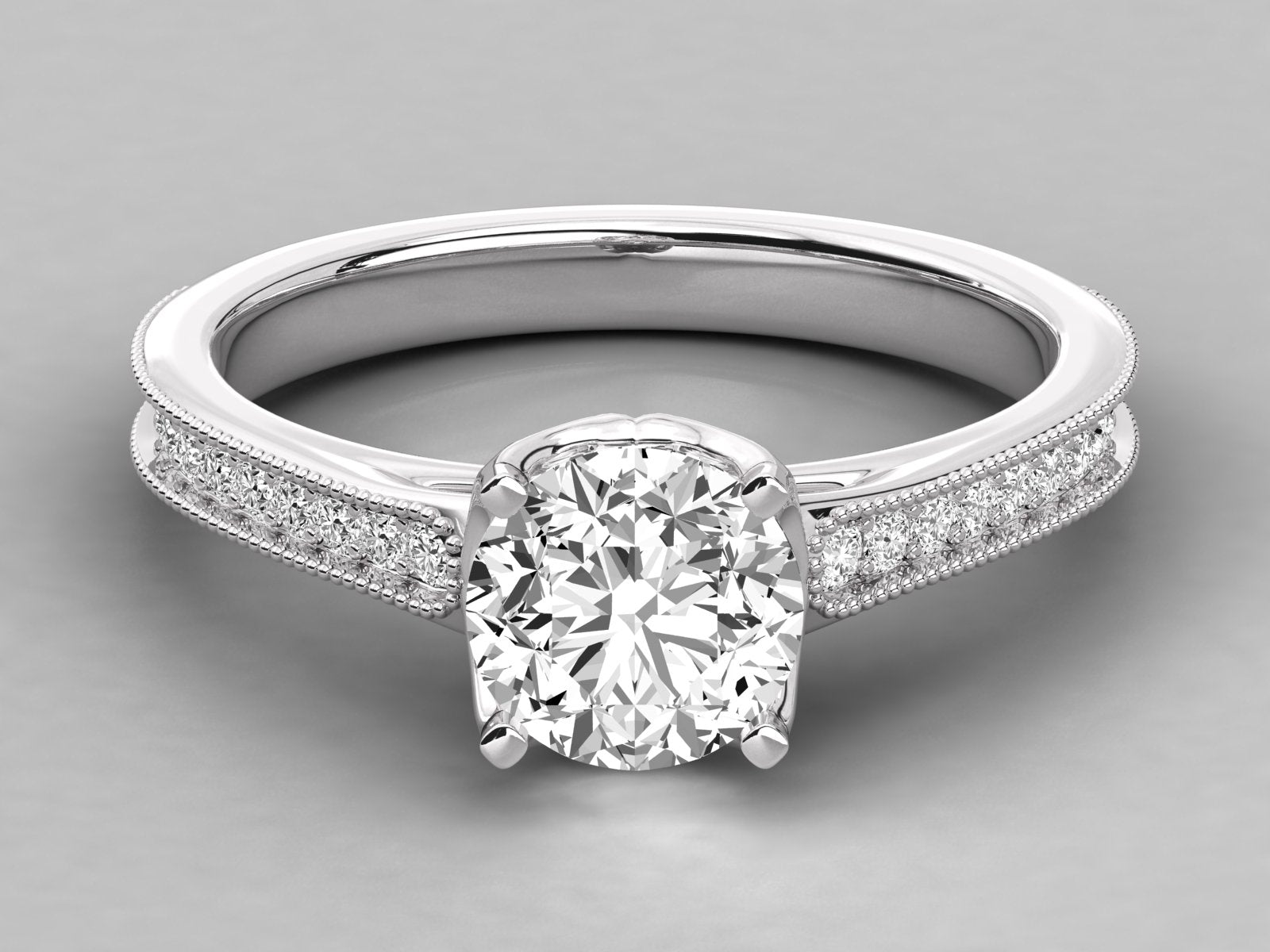 10K GOLD SOLITAIRE  LAB GROWN DIAMOND LADIES  RING.