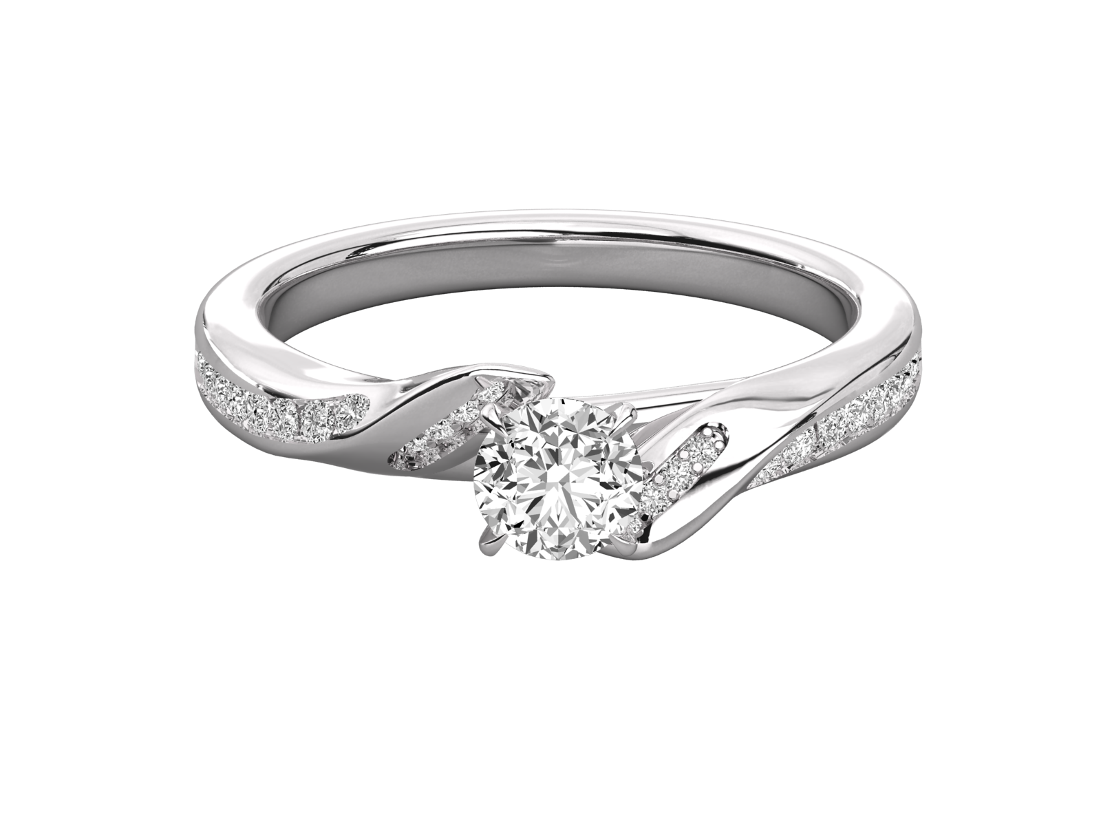 10K GOLD SOLITAIRE LAB GROWN DIAMOND LADIES  RING.