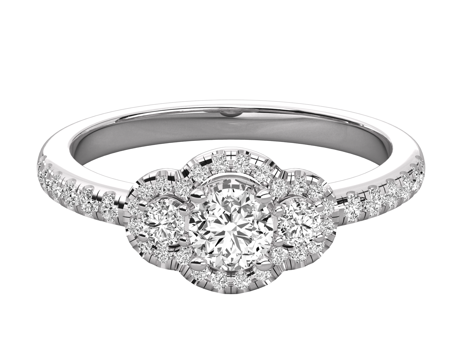 9K GOLD SOLITAIRE  LAB GROWN DIAMOND LADIES RING.