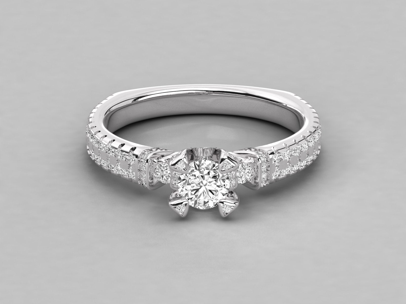 10K GOLD SOLITAIRE  LAB GROWN DIAMOND LADIES  RING.