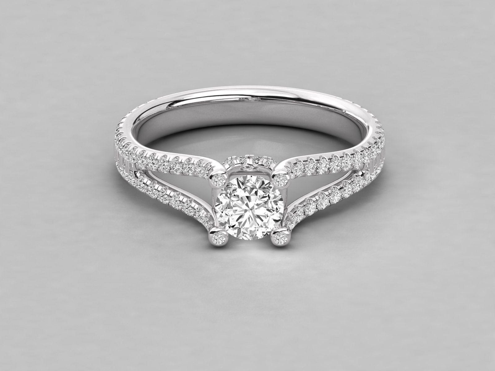 10K GOLD SOLITAIRE  LAB GROWN DIAMOND  BRILLIANT RING.