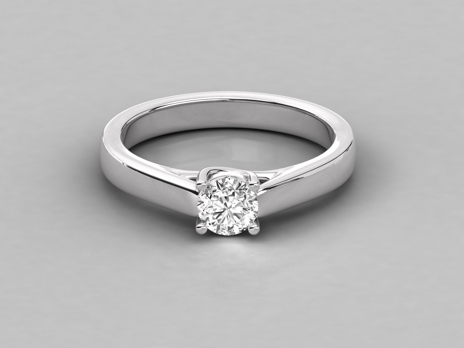 10K GOLD SOLITAIRE DIAMOND  BRILLIANT RING.