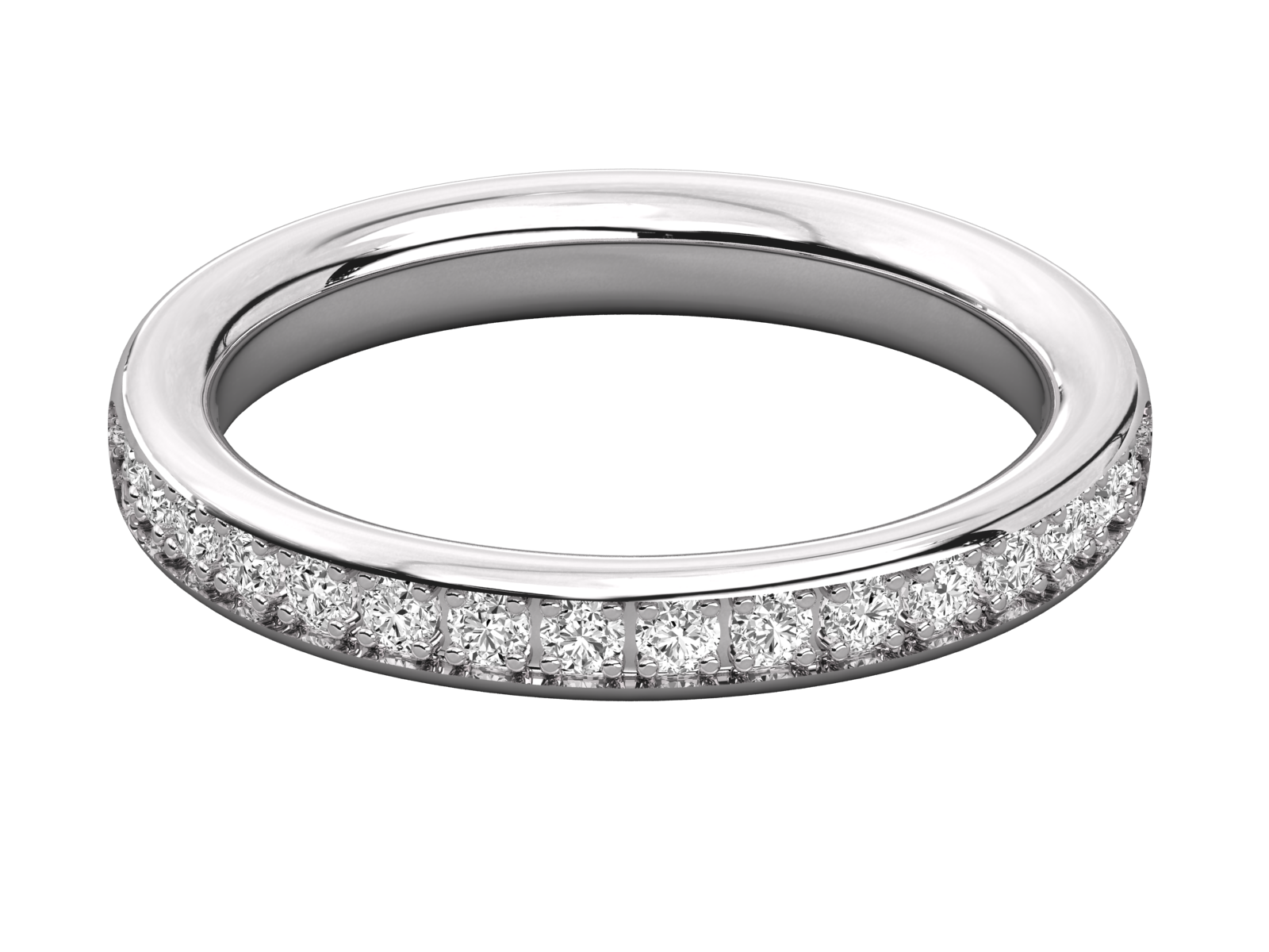 10K GOLD  LAB GROWN DIAMOND LADIES BAND RING.
