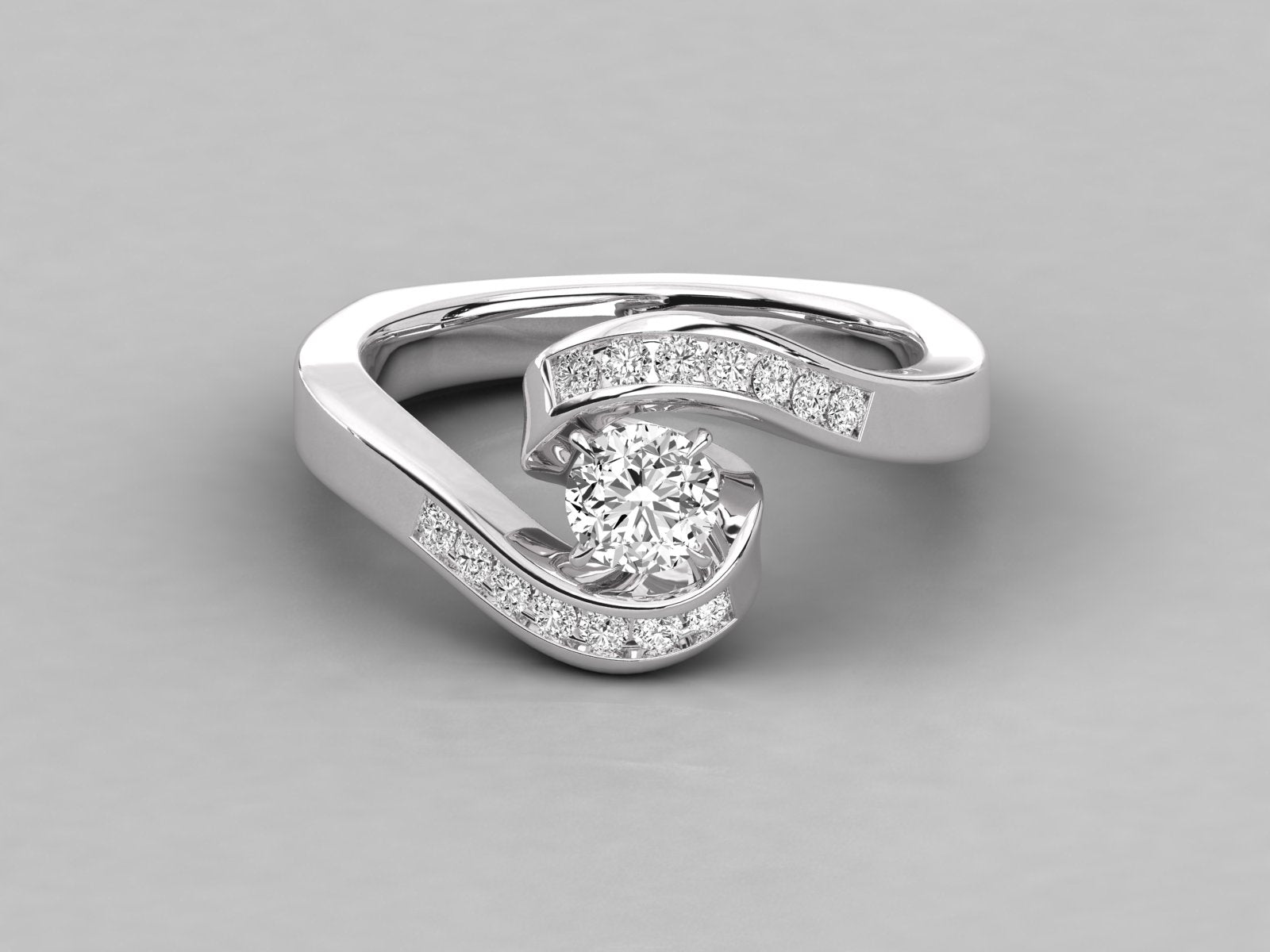 10K GOLD SOLITAIRE  LAB GROWN DIAMOND LADIES  RING.