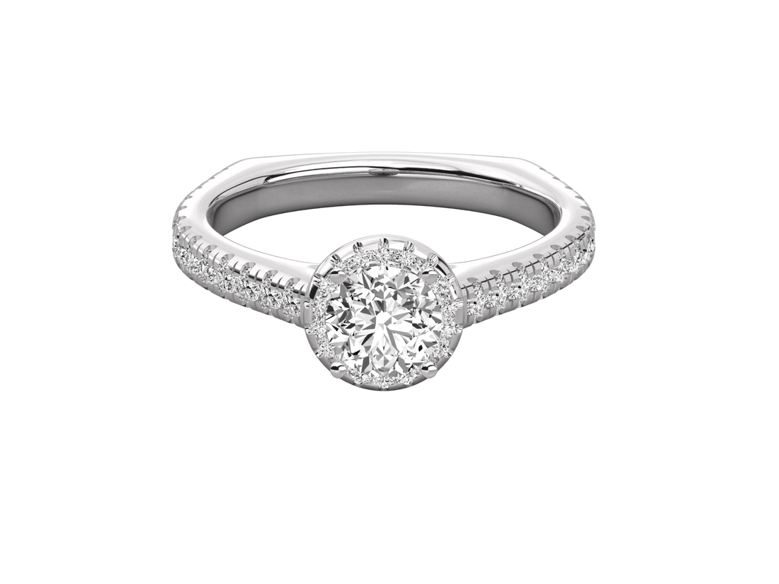 14K GOLD SOLITAIRE  DIAMOND LADIES BRILLIANT RING.
