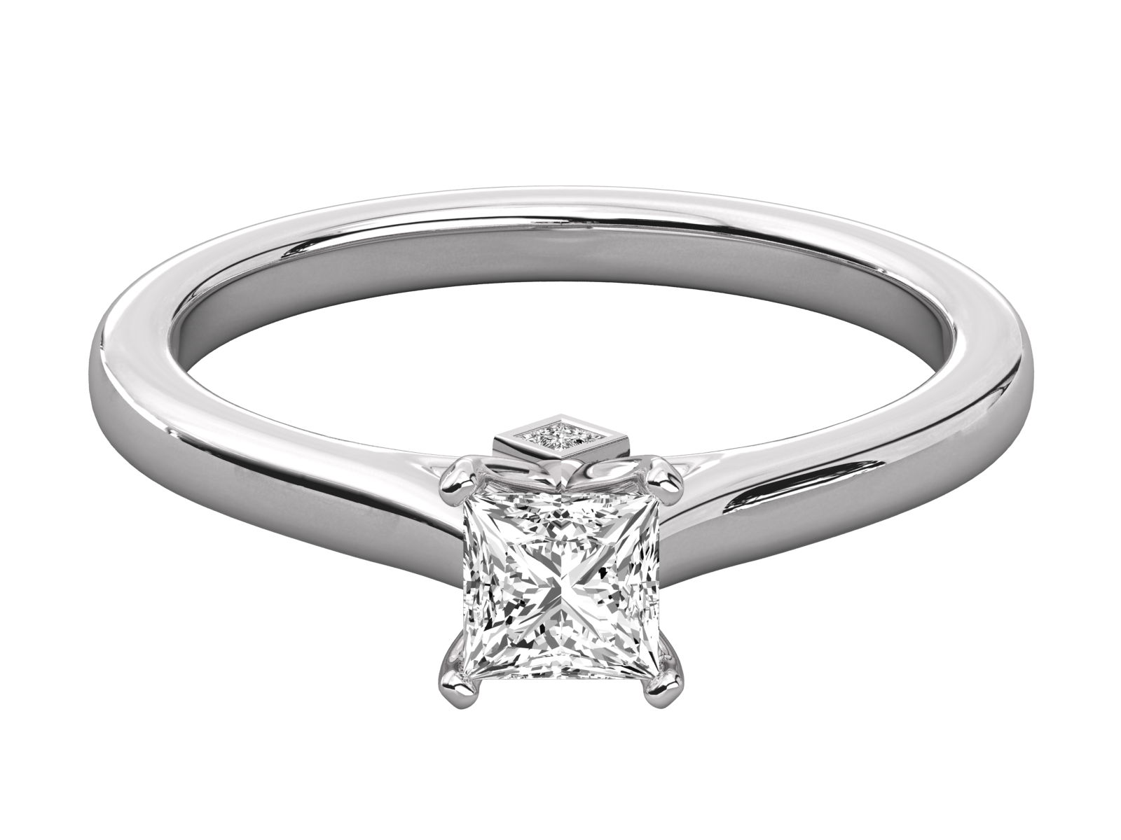 10K GOLD SOLITAIRE  LAB GROWN DIAMOND LADIES  RING.