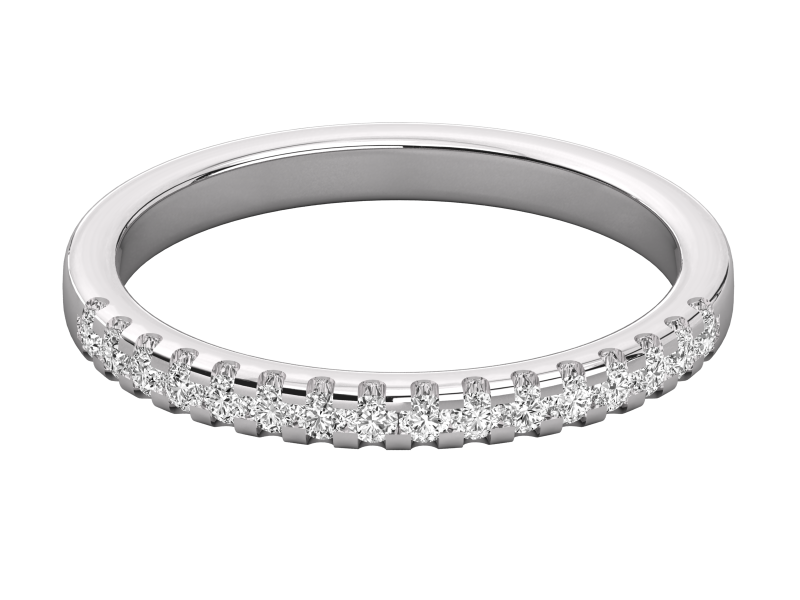 10K GOLD  LAB GROWN DIAMOND LADIES BAND RING.