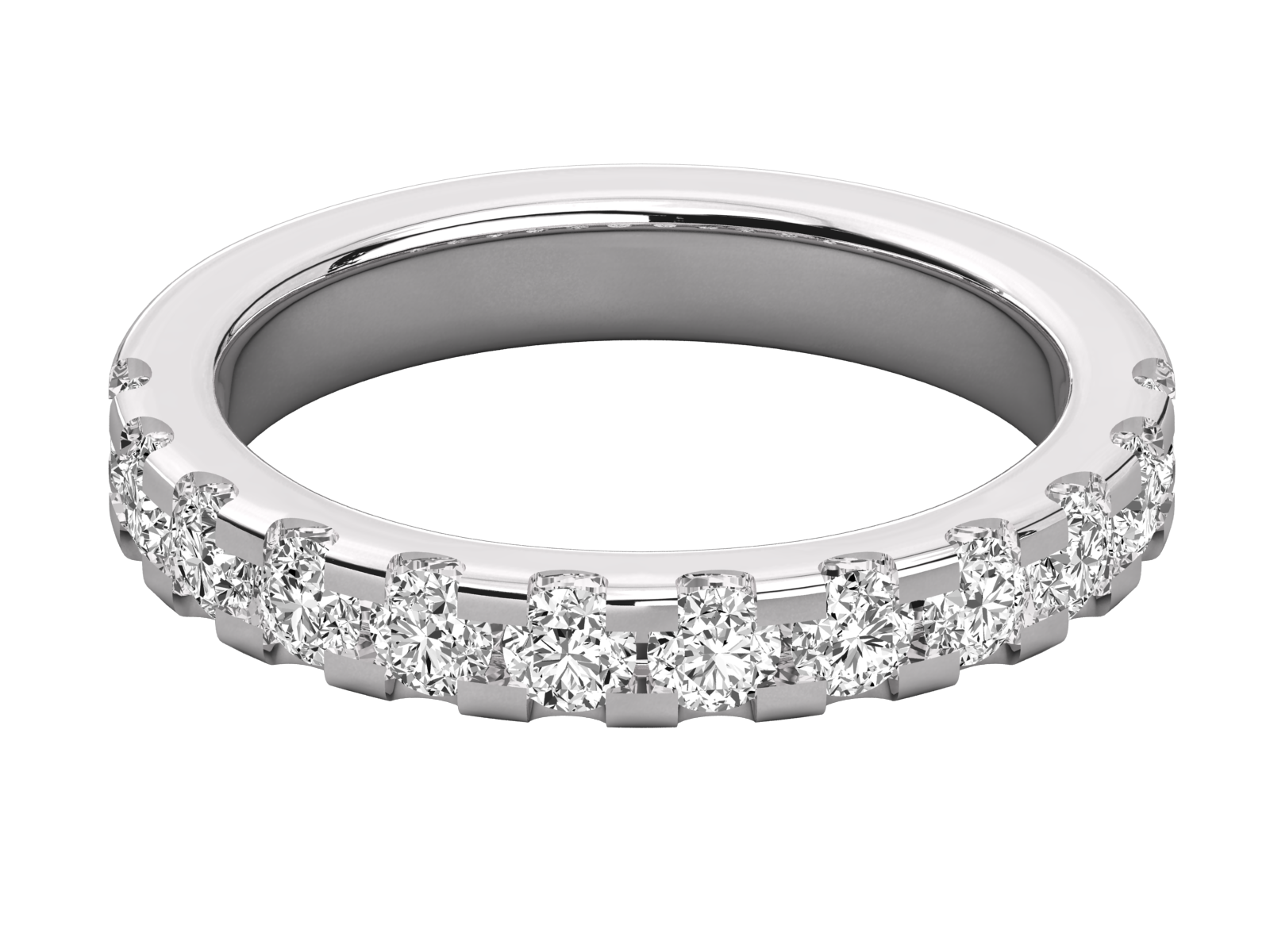 10K GOLD  LAB GROWN DIAMOND LADIES BAND RING.